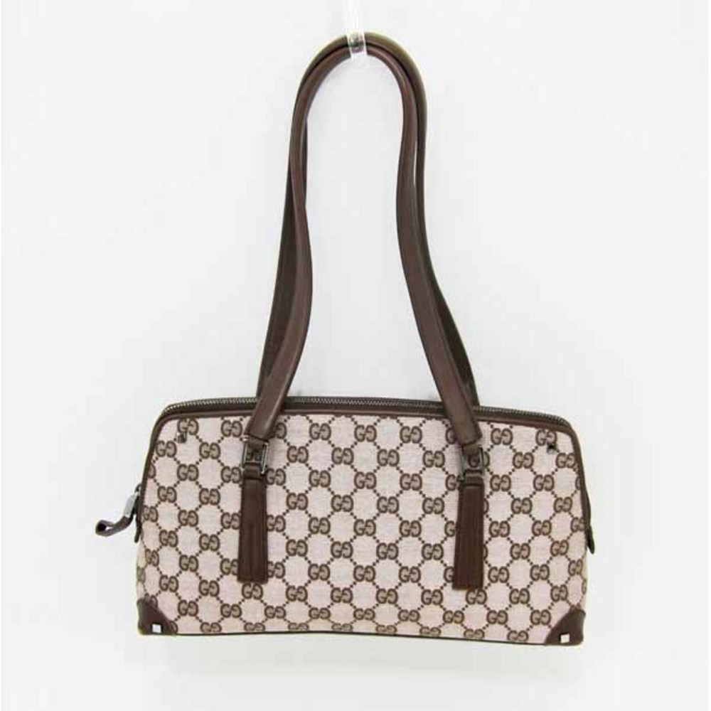 Gucci GG Monogram Charmy Canvas Boston Bag Black